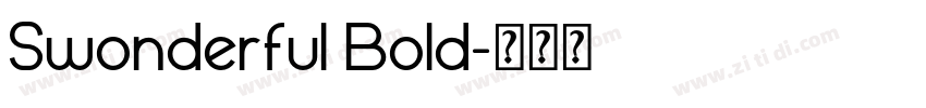 Swonderful Bold字体转换